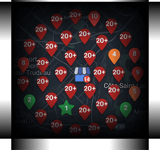 Local SEO heatmap